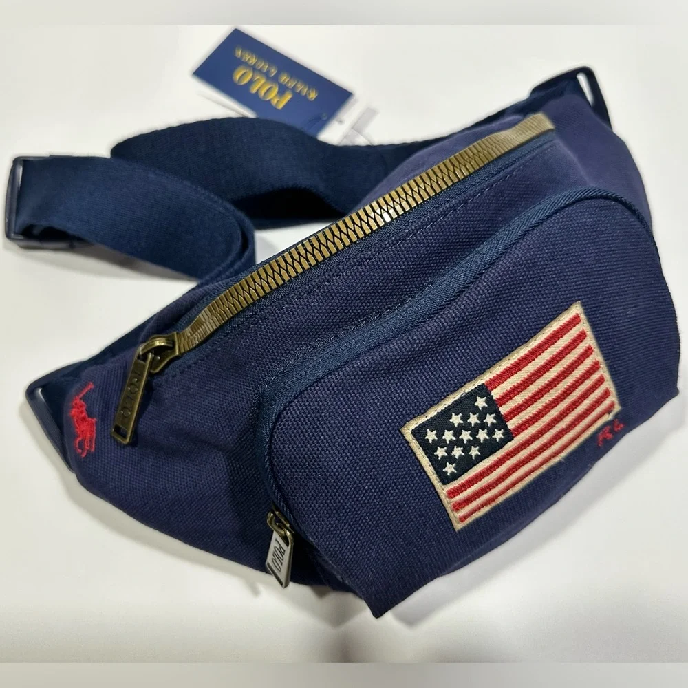 Polo by Ralph Lauren Blue Belt Bag with Flag Details - Picture 13 of 16